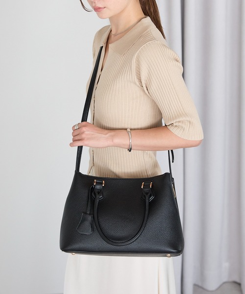GUSCIO（グッシオ）の「【グッシオ　ゴールドラベル】２WAYショルダーバッグ（ショルダーバッグ・レディース・グレー/アイボリー/ブラック/ベージュ系その他・FREE）」の14枚目の写真