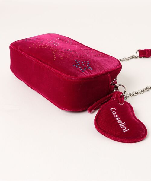 Three Four Time（ｽﾘｰﾌｫｰﾀｲﾑ）の「【Casselini / キャセリーニ】HOTFIX ミニバッグ（ショルダーバッグ・レディース・ブラック/ピンク・FREE）」の3枚目の写真
