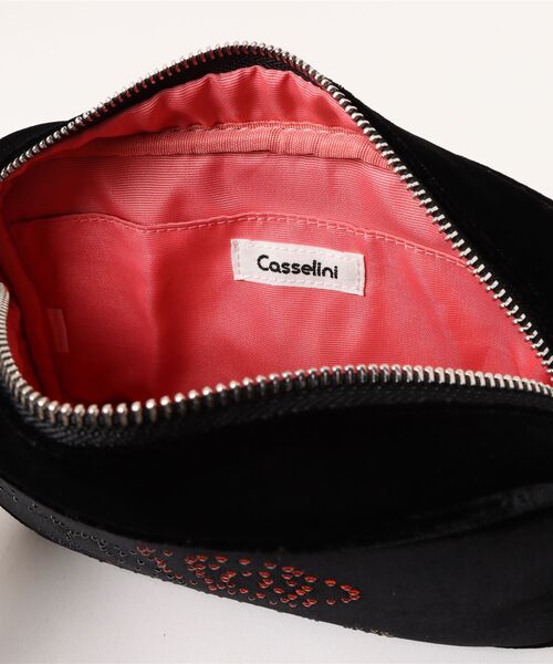 Three Four Time（ｽﾘｰﾌｫｰﾀｲﾑ）の「【Casselini / キャセリーニ】HOTFIX ミニバッグ（ショルダーバッグ・レディース・ブラック/ピンク・FREE）」の6枚目の写真