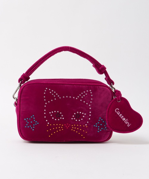 Three Four Time（ｽﾘｰﾌｫｰﾀｲﾑ）の「【Casselini / キャセリーニ】HOTFIX ミニバッグ（ショルダーバッグ・レディース・ブラック/ピンク・FREE）」の18枚目の写真