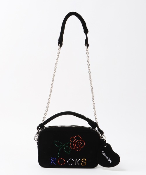 Three Four Time（ｽﾘｰﾌｫｰﾀｲﾑ）の「【Casselini / キャセリーニ】HOTFIX ミニバッグ（ショルダーバッグ・レディース・ブラック/ピンク・FREE）」の16枚目の写真