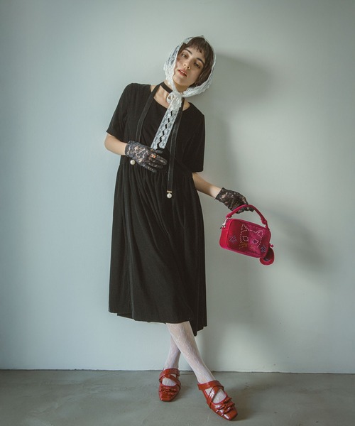 Three Four Time（ｽﾘｰﾌｫｰﾀｲﾑ）の「【Casselini / キャセリーニ】HOTFIX ミニバッグ（ショルダーバッグ・レディース・ブラック/ピンク・FREE）」の10枚目の写真