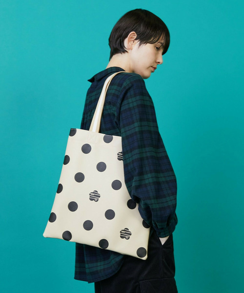 FRAPBOIS（フラボア）の「パークドットート（トートバッグ・レディース・ベージュ/ネイビー・FREE）」の9枚目の写真