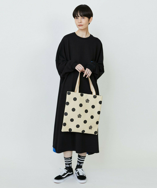 FRAPBOIS（フラボア）の「パークドットート（トートバッグ・レディース・ベージュ/ネイビー・FREE）」の10枚目の写真