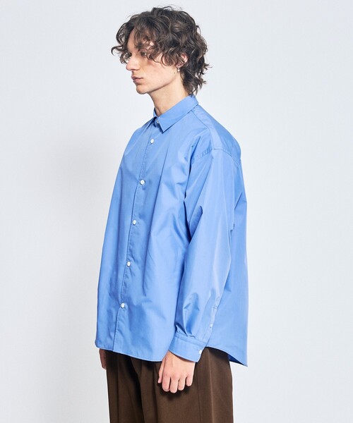 ABAHOUSE（アバハウス）の「オーバーサイズ レギュラーカラーシャツ / イージーケア（シャツ/ブラウス・メンズ・ホワイト/ブルー/ブルー系その他/ブルー系その他2・46/48）」の5枚目の写真
