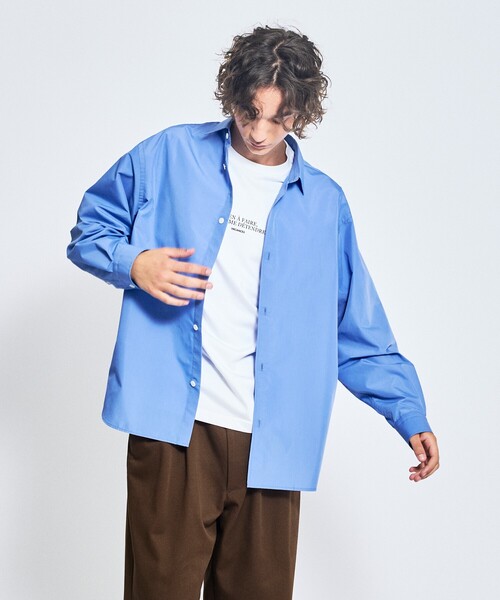 ABAHOUSE（アバハウス）の「オーバーサイズ レギュラーカラーシャツ / イージーケア（シャツ/ブラウス・メンズ・ホワイト/ブルー/ブルー系その他/ブルー系その他2・46/48）」の11枚目の写真