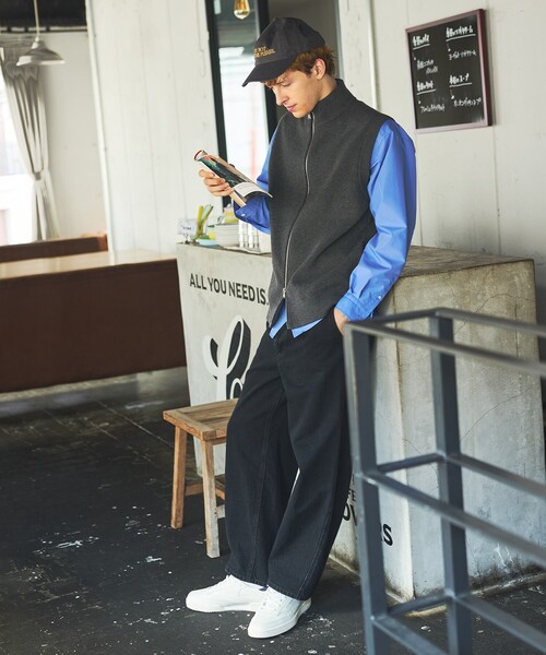 ABAHOUSE（アバハウス）の「オーバーサイズ レギュラーカラーシャツ / イージーケア（シャツ/ブラウス・メンズ・ホワイト/ブルー/ブルー系その他/ブルー系その他2・46/48）」の15枚目の写真