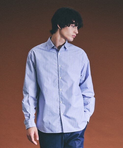 ABAHOUSE（アバハウス）の「オーバーサイズ レギュラーカラーシャツ / イージーケア（シャツ/ブラウス・メンズ・ホワイト/ブルー/ブルー系その他/ブルー系その他2・46/48）」の17枚目の写真