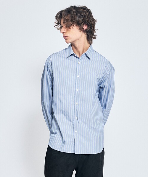 ABAHOUSE（アバハウス）の「オーバーサイズ レギュラーカラーシャツ / イージーケア（シャツ/ブラウス・メンズ・ホワイト/ブルー/ブルー系その他/ブルー系その他2・46/48）」の19枚目の写真