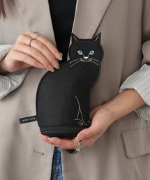 ROOTOTE（ルートート）の「【ROOTOTE】EU.ウイズルー.オスワリネコ ねこ刺繍自立ポーチ B 3622※（ポーチ）」