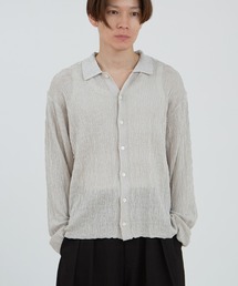 メッシュ ニットシャツ