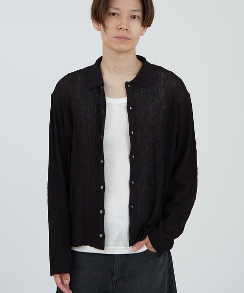 improves(インプローブス)の「メッシュ ニットシャツ(シャツ/ブラウス・メンズ・ライトグレー/ブラウン/ブラック・LARGE/MEDIUM)」の1枚目の写真