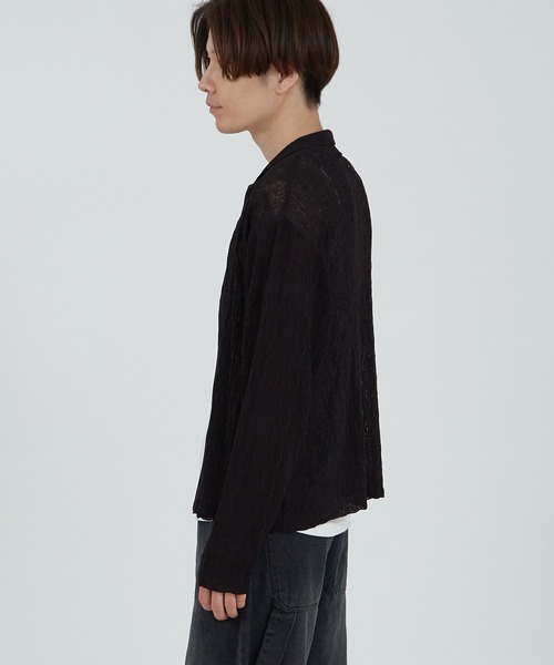 improves(インプローブス)の「メッシュ ニットシャツ(シャツ/ブラウス・メンズ・ライトグレー/ブラウン/ブラック・LARGE/MEDIUM)」の13枚目の写真