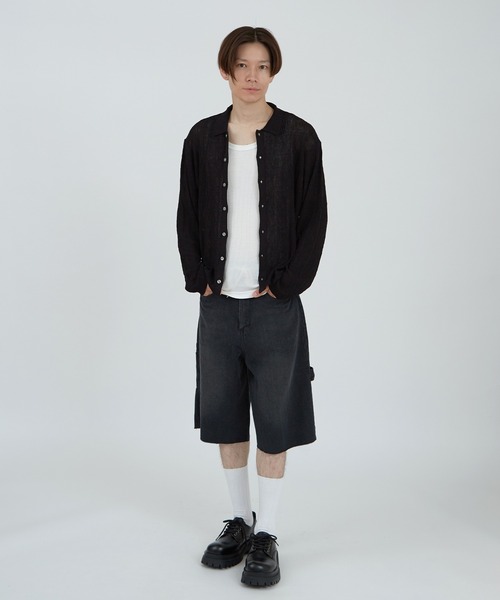 improves(インプローブス)の「メッシュ ニットシャツ(シャツ/ブラウス・メンズ・ライトグレー/ブラウン/ブラック・LARGE/MEDIUM)」の15枚目の写真