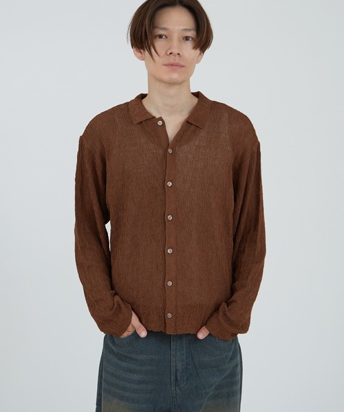 improves(インプローブス)の「メッシュ ニットシャツ(シャツ/ブラウス・メンズ・ライトグレー/ブラウン/ブラック・LARGE/MEDIUM)」の20枚目の写真