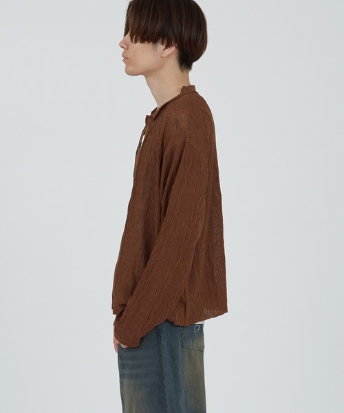 improves(インプローブス)の「メッシュ ニットシャツ(シャツ/ブラウス・メンズ・ライトグレー/ブラウン/ブラック・LARGE/MEDIUM)」の21枚目の写真