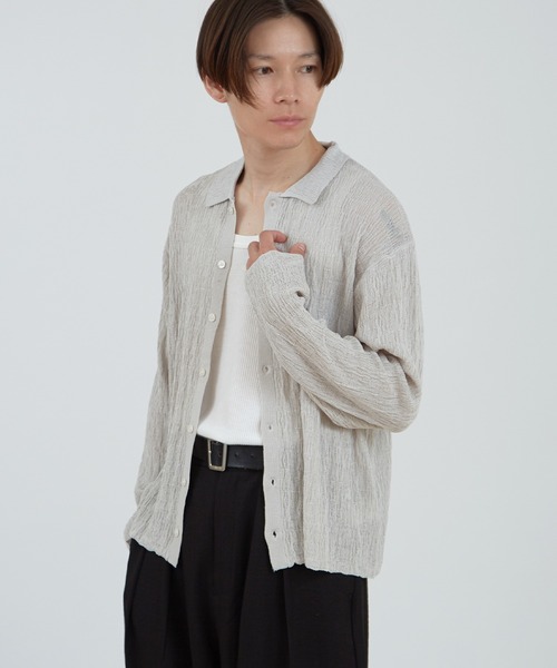 improves(インプローブス)の「メッシュ ニットシャツ(シャツ/ブラウス・メンズ・ライトグレー/ブラウン/ブラック・LARGE/MEDIUM)」の16枚目の写真
