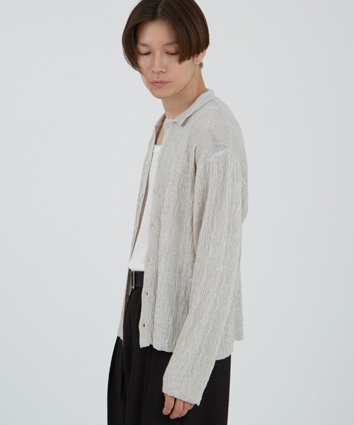 improves(インプローブス)の「メッシュ ニットシャツ(シャツ/ブラウス・メンズ・ライトグレー/ブラウン/ブラック・LARGE/MEDIUM)」の17枚目の写真