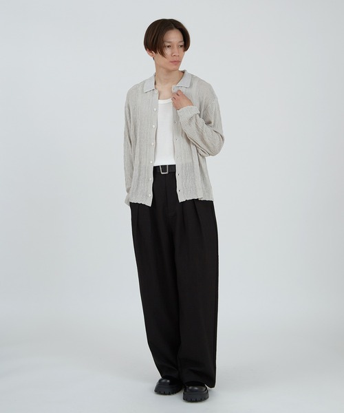 improves(インプローブス)の「メッシュ ニットシャツ(シャツ/ブラウス・メンズ・ライトグレー/ブラウン/ブラック・LARGE/MEDIUM)」の19枚目の写真