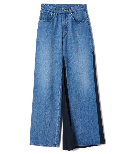 soduk（スドーク）の「pleats hem denim trousers（デニムパンツ・レディース・ブルー・SMALL/MEDIUM）」の4枚目の写真
