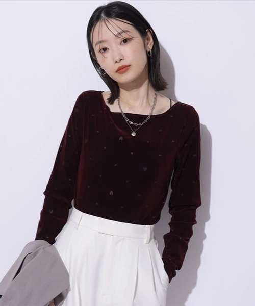 s*o様 マイストラーダ　ベロア　ハート刺繍　ロンT カットソー s*o様 マイストラーダ ベロア ハート刺繍 ロンT カットソー 02_D00-750.jpg