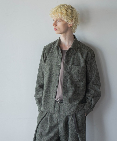 セール】【SET UP対応】コンパクトツイードシャツ(HARE)（シャツ