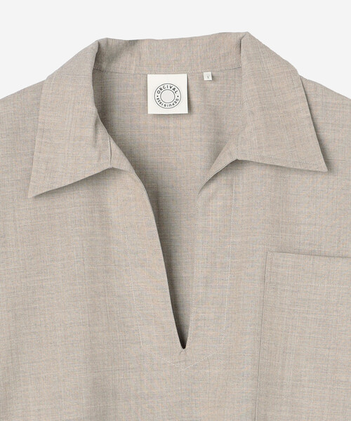 ORCIVAL(オーシバル)の「ORCIVAL | ストレッチブロード スキッパーシャツ WOMEN(シャツ/ブラウス・レディース・ベージュ系その他/ネイビー・1)」の15枚目の写真