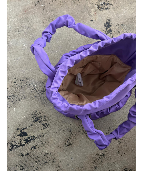 cheek(BAG)(チーク)の「【cheek】pokkori kincyaku2way 2WAY 巾着 ミニ ナイロン トートバッグ(トートバッグ・レディース・グレー/ブラック/パープル・フリー)」の12枚目の写真