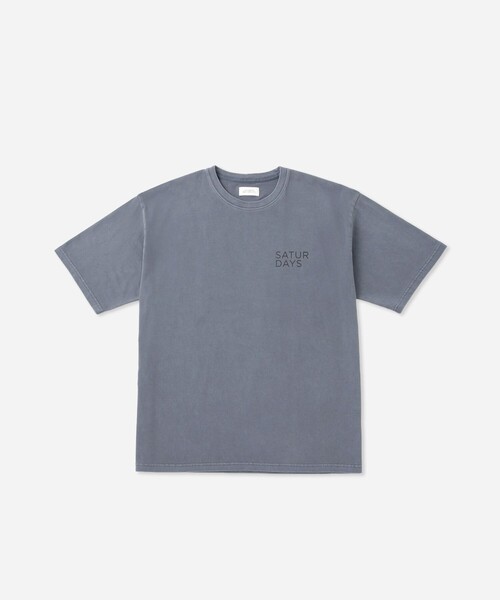 Saturdays NYC(サタデーズ ニューヨークシティ )の「Pigment dyed Gotham Rag Left SS Tee(Tシャツ/カットソー・メンズ・キナリ/ブラック/ネイビー・L/M/S/XL)」の3枚目の写真