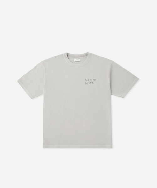 Saturdays NYC(サタデーズ ニューヨークシティ )の「Pigment dyed Gotham Rag Left SS Tee(Tシャツ/カットソー・メンズ・キナリ/ブラック/ネイビー・L/M/S/XL)」の2枚目の写真
