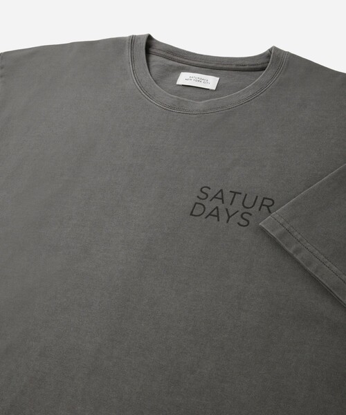 Saturdays NYC(サタデーズ ニューヨークシティ )の「Pigment dyed Gotham Rag Left SS Tee(Tシャツ/カットソー・メンズ・キナリ/ブラック/ネイビー・L/M/S/XL)」の5枚目の写真