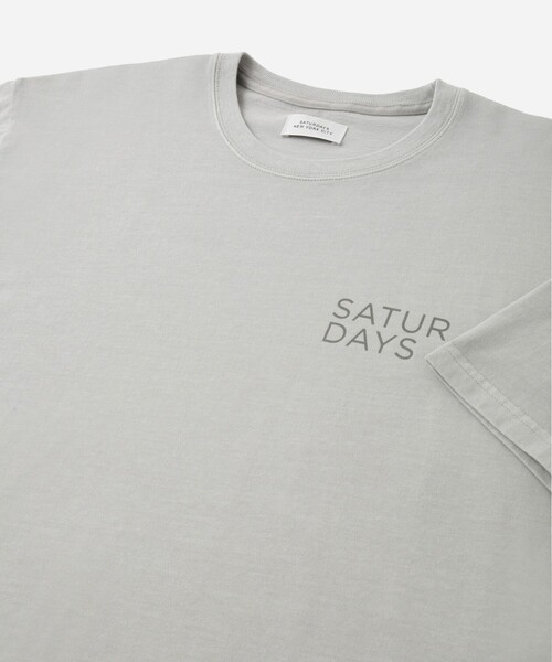 Saturdays NYC(サタデーズ ニューヨークシティ )の「Pigment dyed Gotham Rag Left SS Tee(Tシャツ/カットソー・メンズ・キナリ/ブラック/ネイビー・L/M/S/XL)」の6枚目の写真