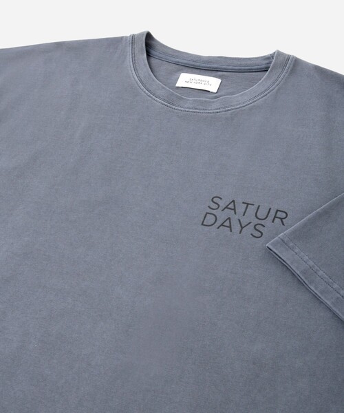 Saturdays NYC(サタデーズ ニューヨークシティ )の「Pigment dyed Gotham Rag Left SS Tee(Tシャツ/カットソー・メンズ・キナリ/ブラック/ネイビー・L/M/S/XL)」の7枚目の写真