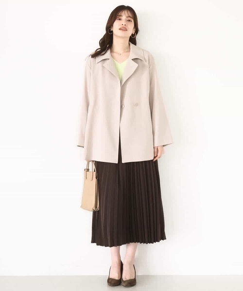 OFUON le MK（オフオンルエムケー）の「ピーチサテンプリーツスカート/洗える（スカート・レディース・ブラウン/ベージュ・36/38/40）」の13枚目の写真