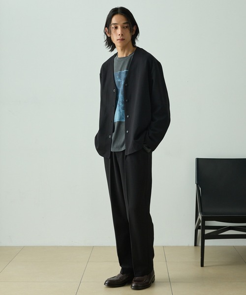 EMMA CLOTHES（エマクローズ）の「〈速乾〉ピグメント加工アートグラフィックプレーティングオーバーサイズロングスリーブTee（Tシャツ/カットソー・メンズ・ホワイト系/ブラック系/スミクロ/オフホワイト・L/M）」の12枚目の写真