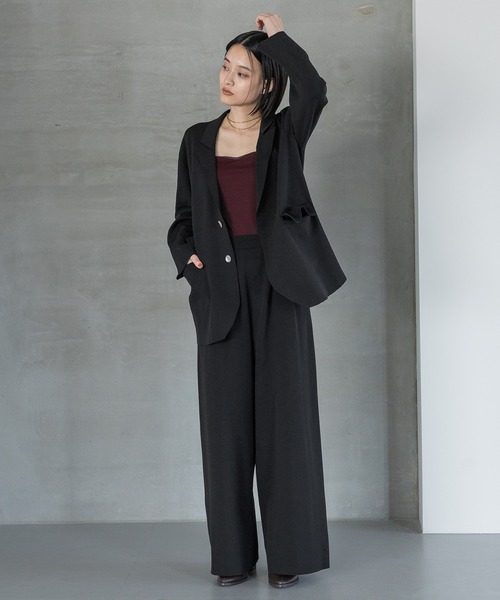 セール】ニットジャケットセットアップ（パンツドレス）｜A part by