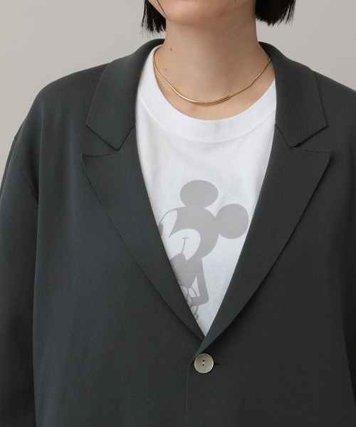 A part by(アパートバイ)の「ニットジャケットセットアップ(パンツドレス・レディース・ベージュ/チャコールグレー/ブラック・FREE)」の4枚目の写真