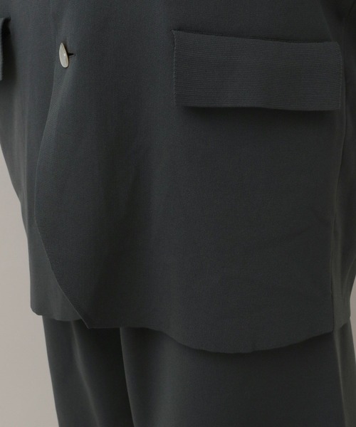 A part by(アパートバイ)の「ニットジャケットセットアップ(パンツドレス・レディース・ベージュ/チャコールグレー/ブラック・FREE)」の6枚目の写真