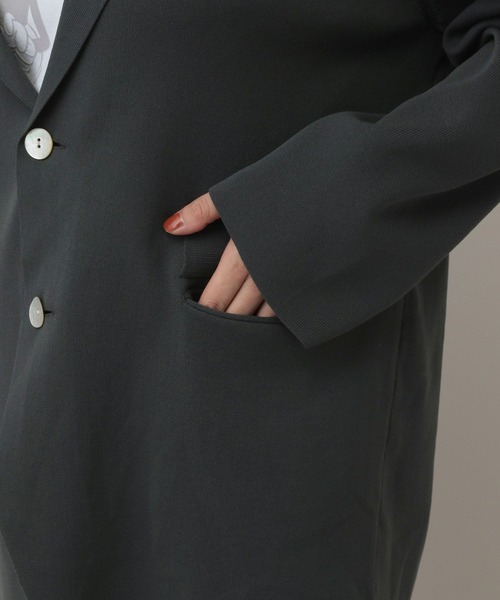 A part by(アパートバイ)の「ニットジャケットセットアップ(パンツドレス・レディース・ベージュ/チャコールグレー/ブラック・FREE)」の7枚目の写真