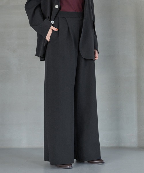 セール】ニットジャケットセットアップ（パンツドレス）｜A part
