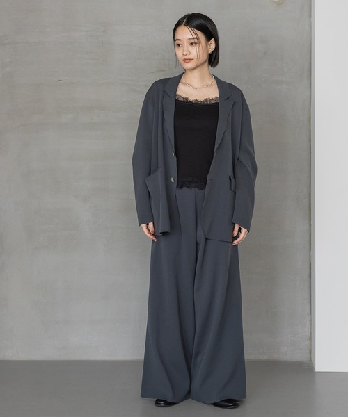 セール】ニットジャケットセットアップ（パンツドレス）｜A part by