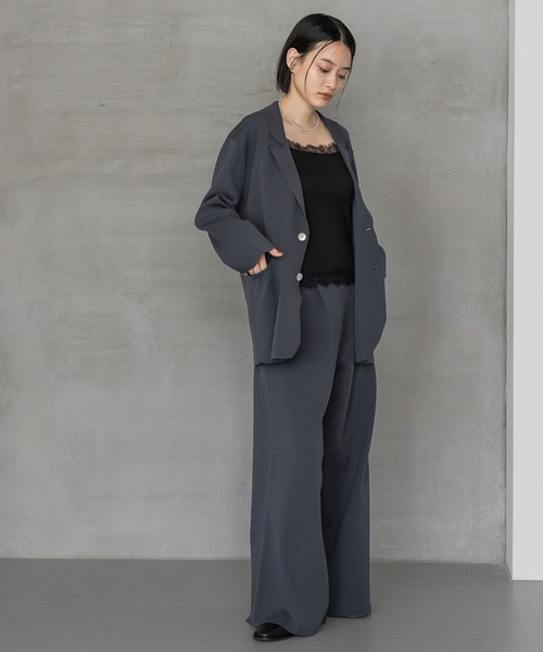 セール】ニットジャケットセットアップ（パンツドレス）｜A part by
