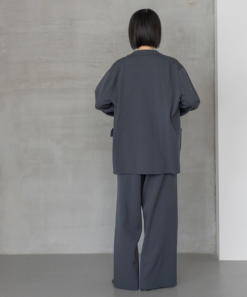 セール】ニットジャケットセットアップ（パンツドレス）｜A part by