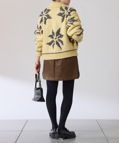 セール】ビッグモチーフカウチンカーディガン（カーディガン/ボレロ