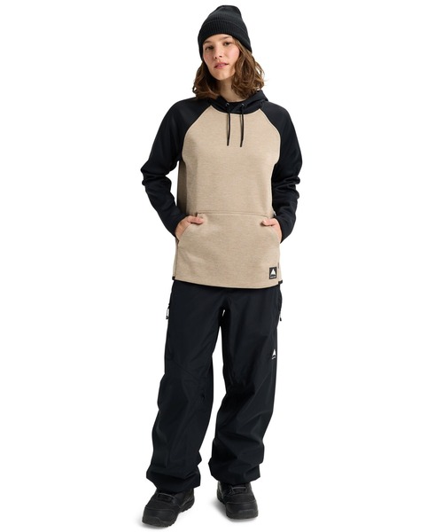 BURTON(バートン)の「Crown ウェザープルーフ フリース プルオーバー(パーカー・レディース・ベージュ×ブラック・M/S/XS)」の4枚目の写真
