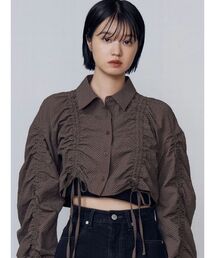 EMODA（エモダ）の「ストリングリボンショートシャツ（シャツ/ブラウス・レディース）」