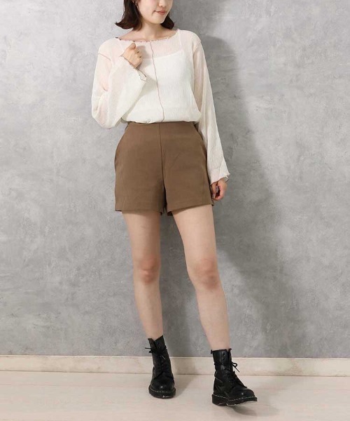 Bleu Bleuet（ブルーブルーエ）の「【ZOZO限定】前後2WAY楊柳メロウカットソー（Tシャツ/カットソー・レディース・ライトグリーン/アイボリー・FREE）」の21枚目の写真