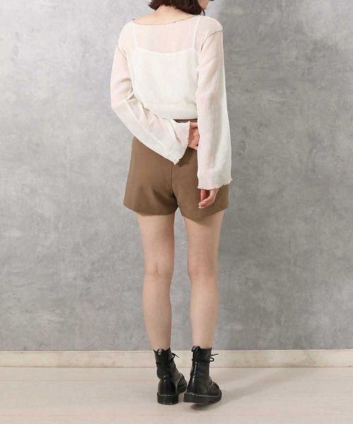 Bleu Bleuet（ブルーブルーエ）の「【ZOZO限定】前後2WAY楊柳メロウカットソー（Tシャツ/カットソー・レディース・ライトグリーン/アイボリー・FREE）」の22枚目の写真