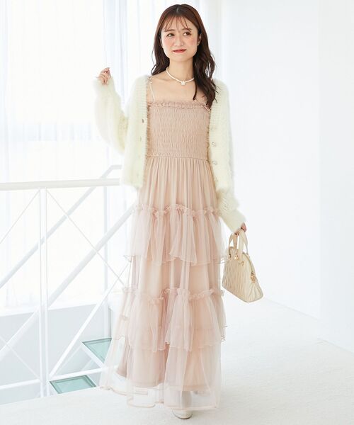 MAJESTIC LEGON（マジェスティックレゴン）の「きらふわレーシーパターンカーデ（カーディガン/ボレロ・レディース・ブラック/ピンク/ブルー/アイボリー/ボルドー・MEDIUM）」の11枚目の写真