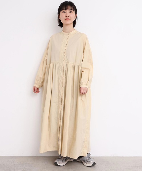 l'atelier du savon（アトリエドサボン）の「_タイプライターころころボタンワンピース（ワンピース・レディース・ホワイト/グリーン/ブラック/イエロー・FREE）」の10枚目の写真